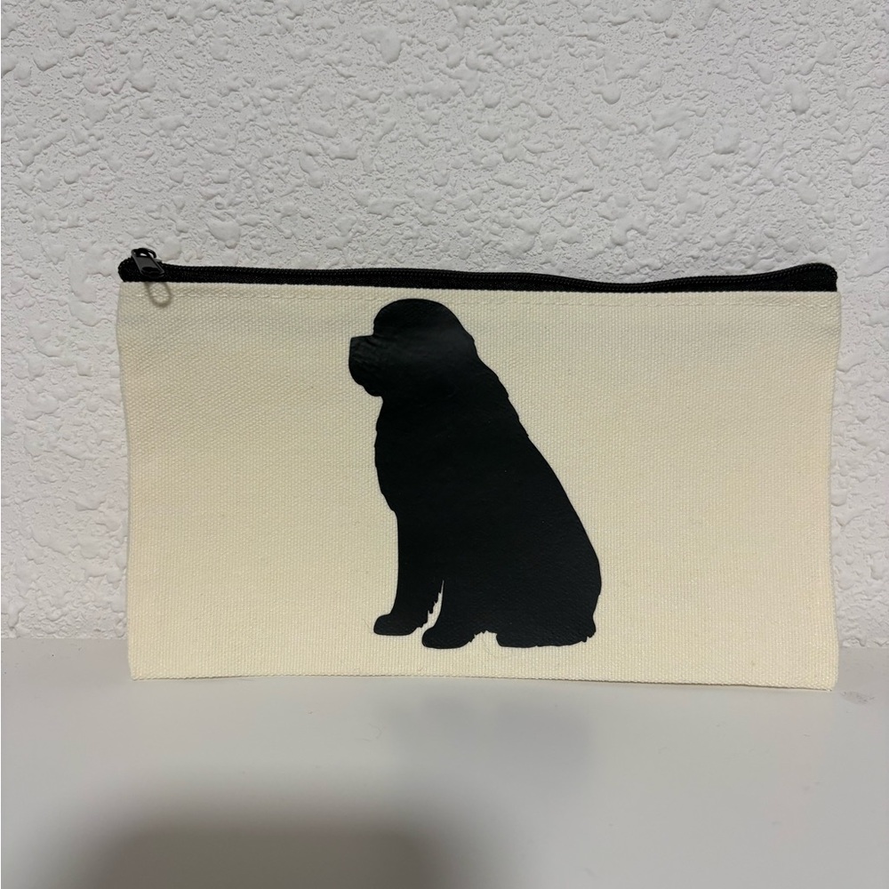 New Custom Newfoundland Newfie Breed Dog Cosmetic Pouch